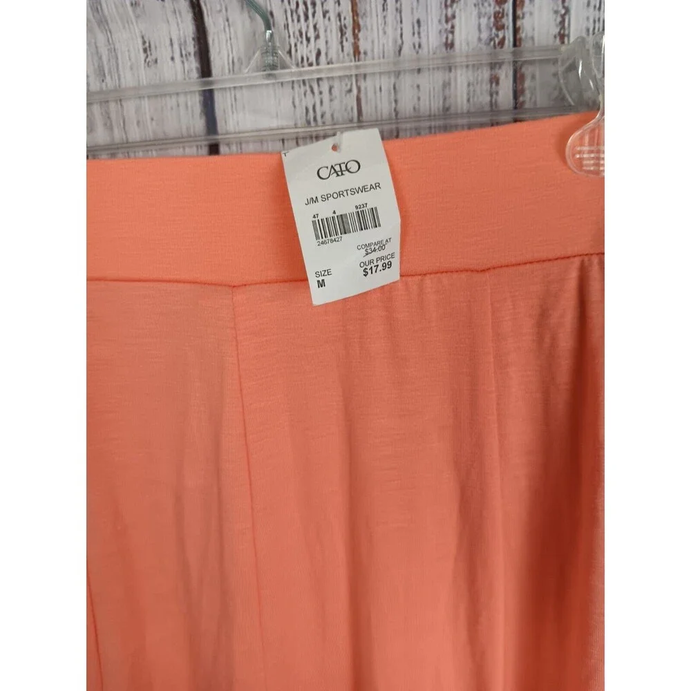 Cato Maxi Skirt Womens M Stretchy Pull On Wild Bold Long Peach Elastic Waist